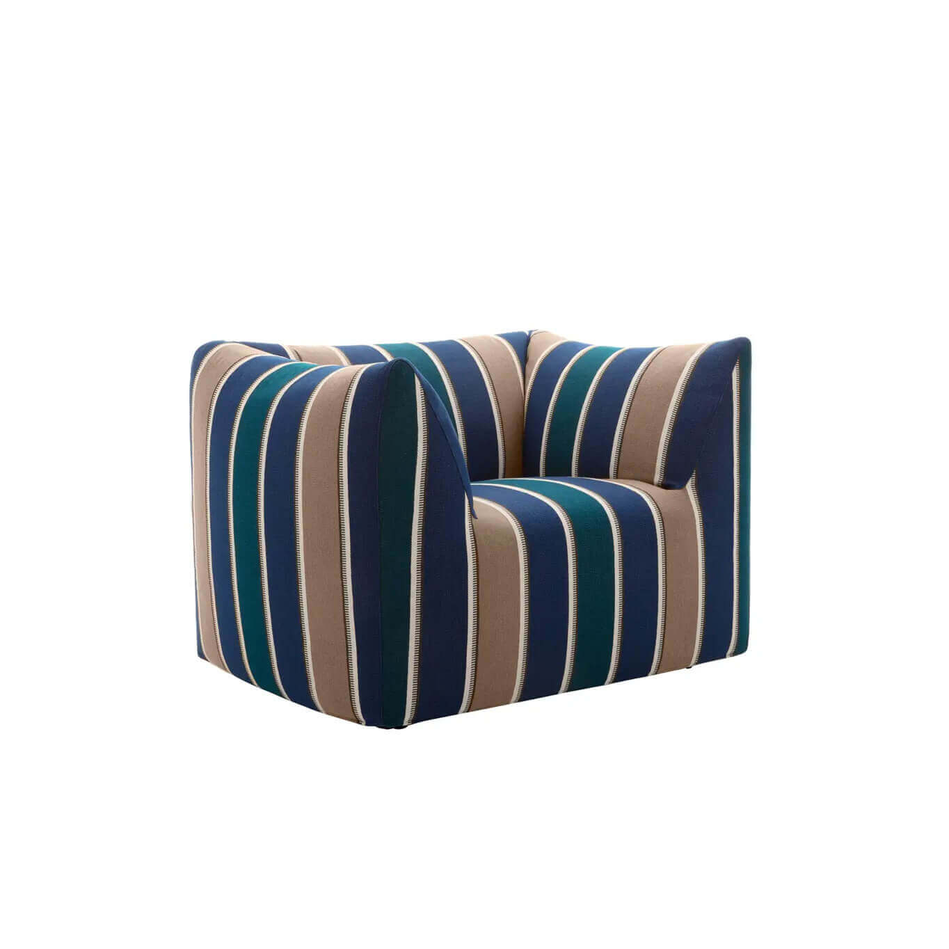 LA BAMBOLA Jacquard Lima raie bleue B&B ITALIA