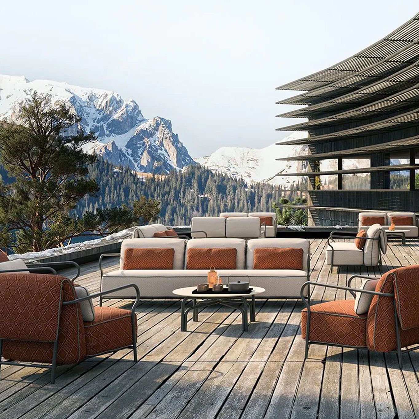 Canapé extérieur SALO 3 places Sauge/ Nuvola UNOPIÙ