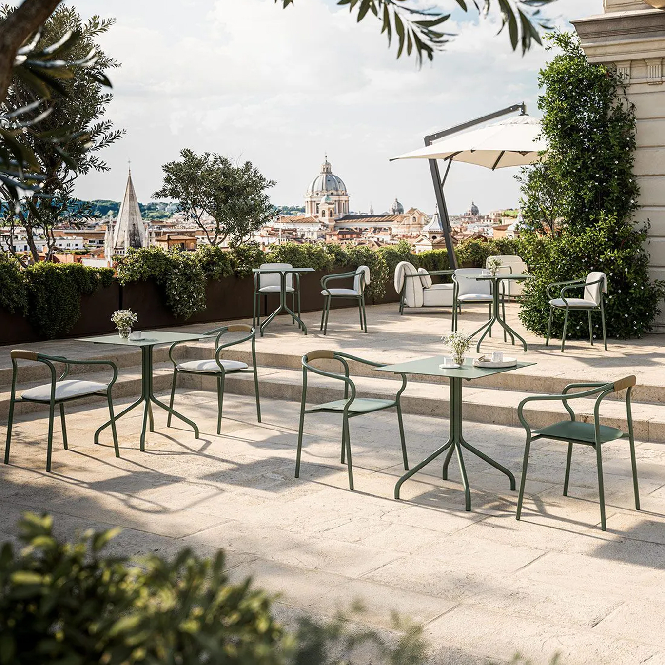 Table extérieur SALO 70x70 Graphite UNOPIÙ