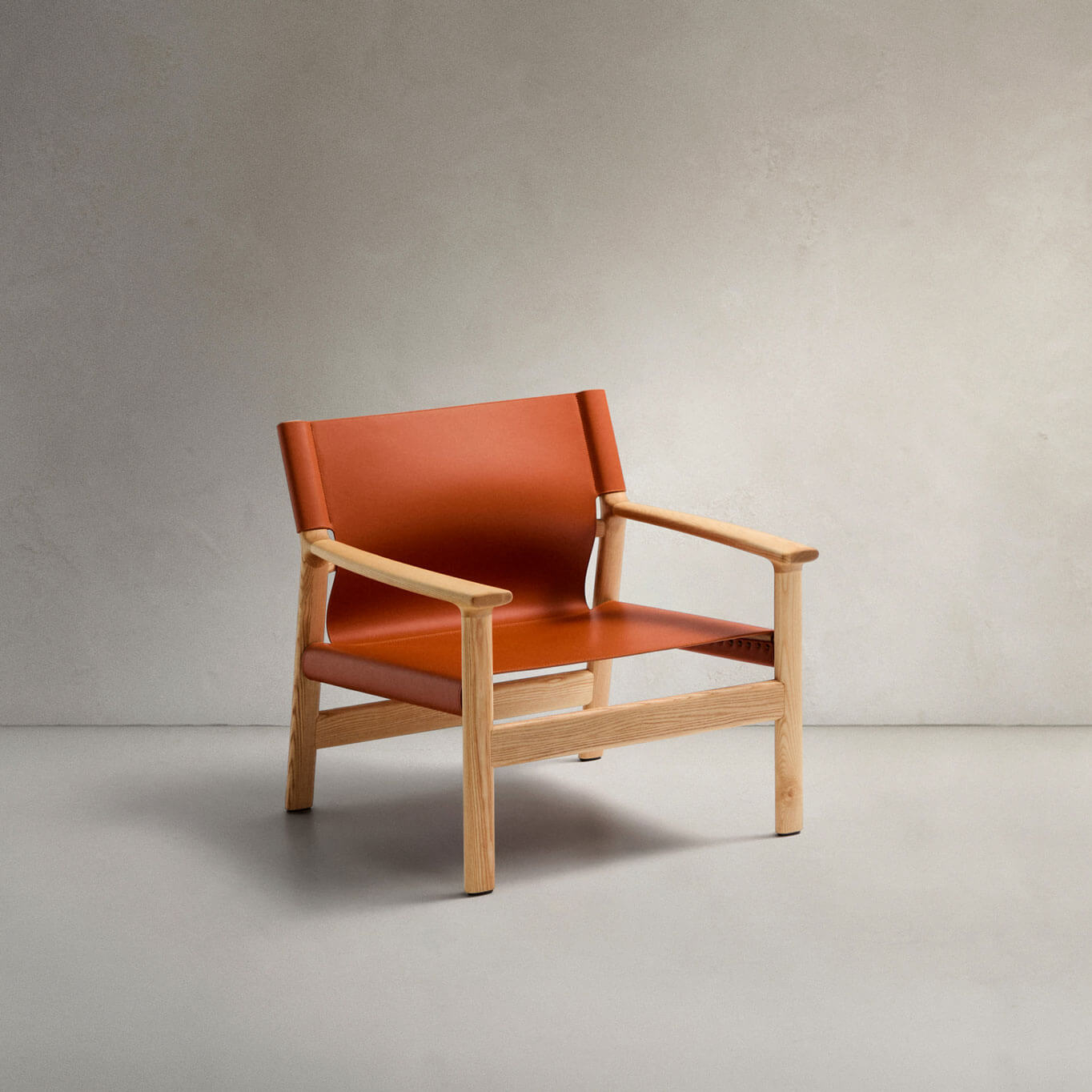 JAN Frêne naturel / Cuir Marron KAVE HOME