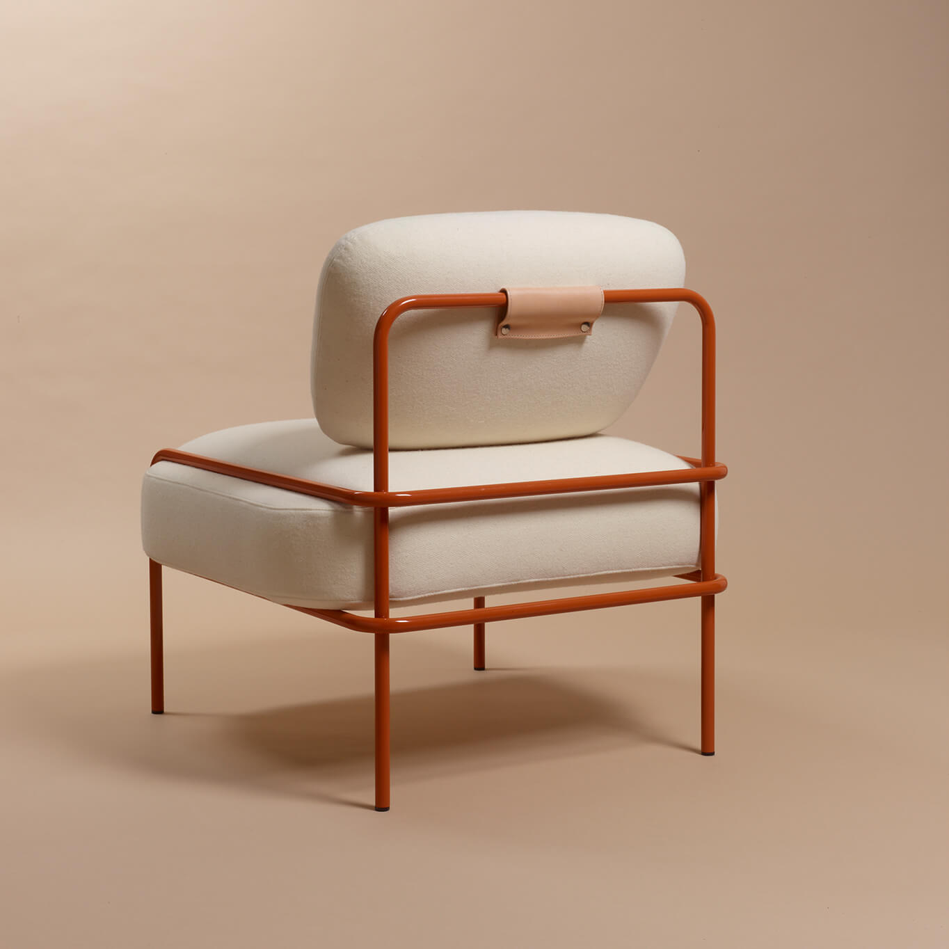 Fauteuil LAIME 42 Orange brun/ Arpin écru NOMA