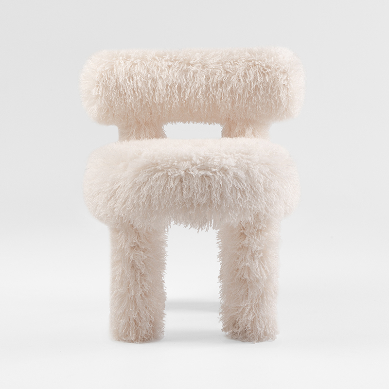 Chaise GROPIUS CS1 FLUFFY Azur cotonneux Ivoire NOOM HOME