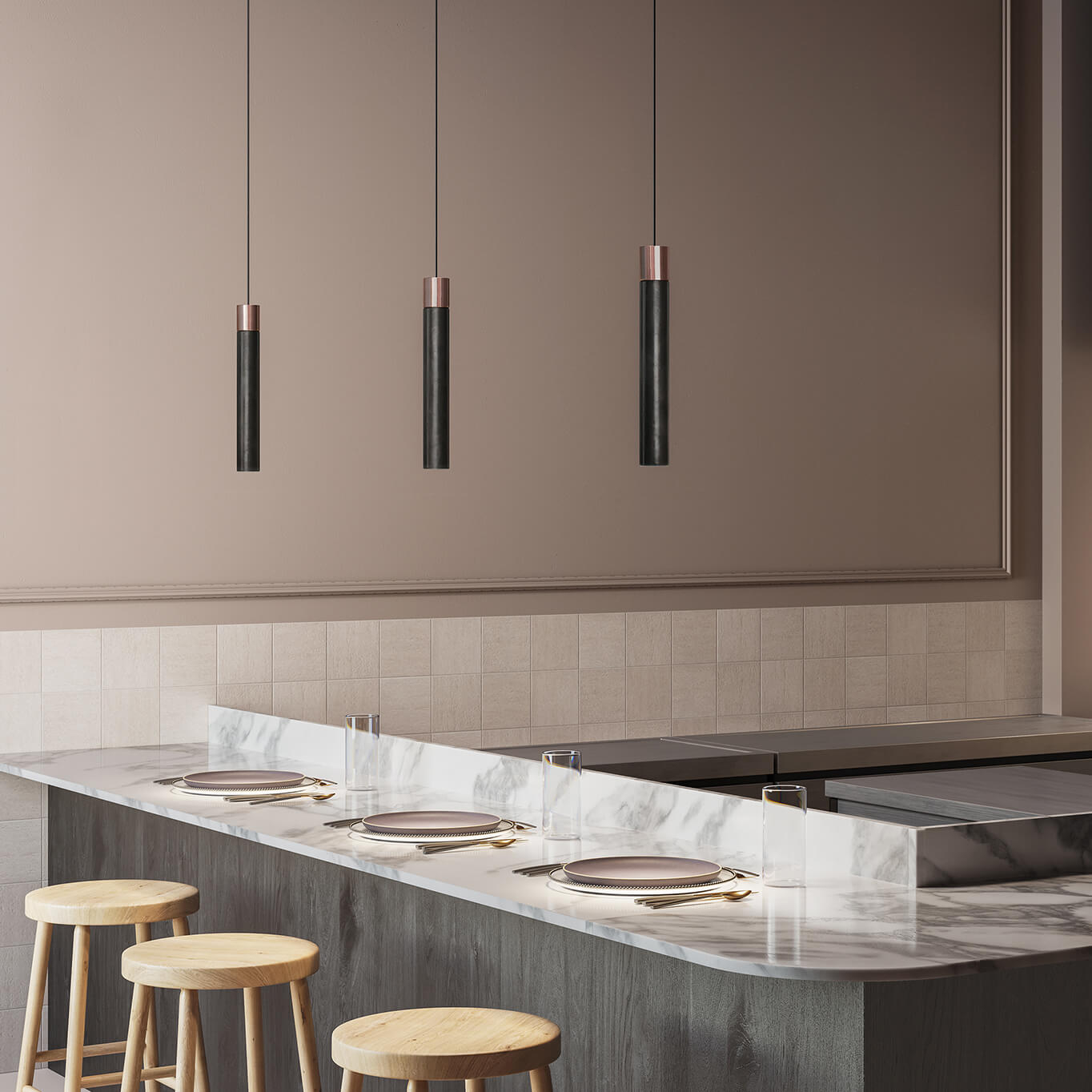 Suspension MINIMAL Nickel noir KDLN