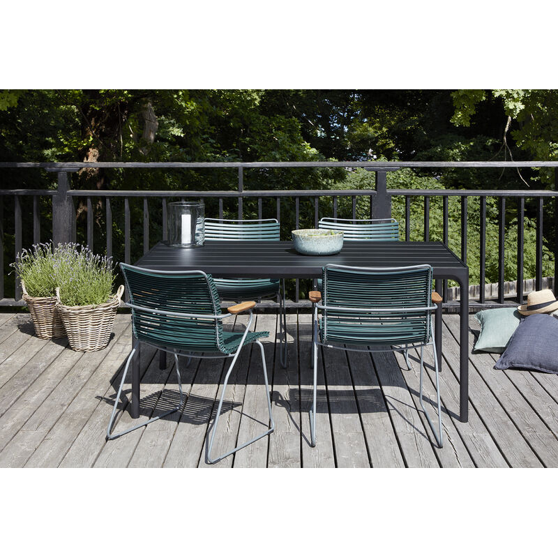 Table extérieur Table FOUR 160x90 Bambou/ aluminium noir HOUE