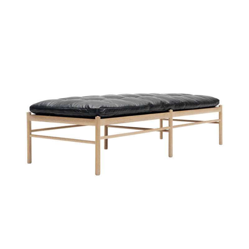 Canapé DAYBED OW150 Chêne huilé blanchi/ cuir Thor 301 CARL HANSEN