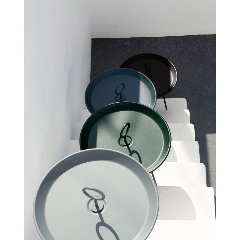 Table basse extérieur Table basse EYELET Ø 45 Gris foncé HOUE