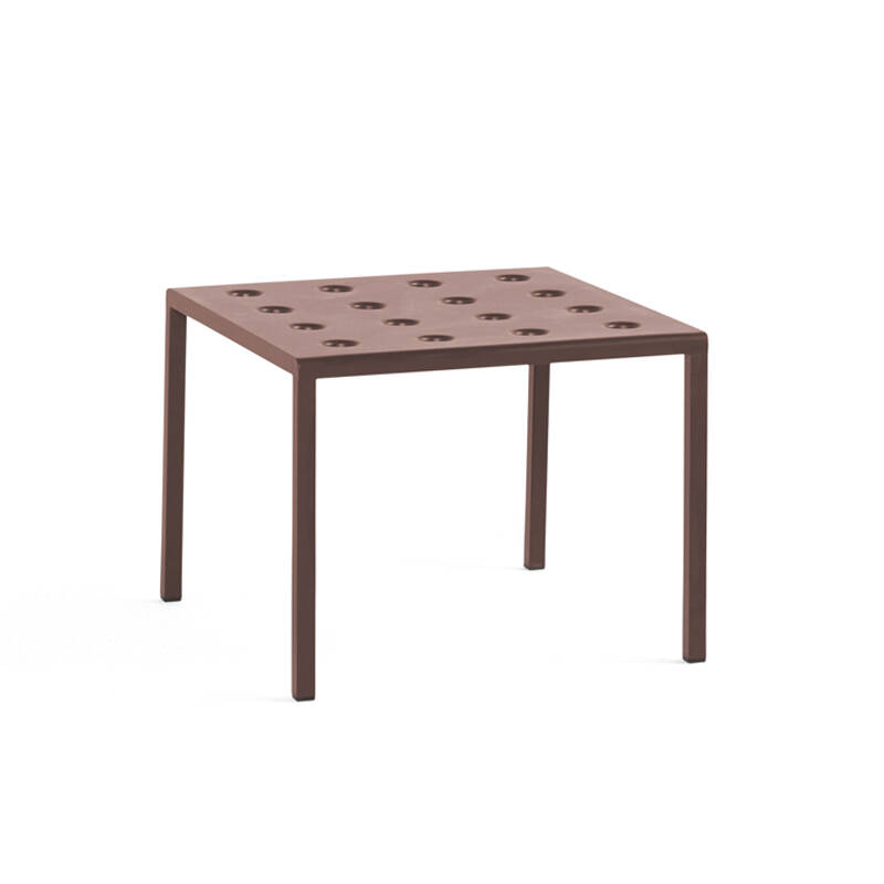 Table basse extérieur Table basse BALCONY 50x51 Rouge fer HAY