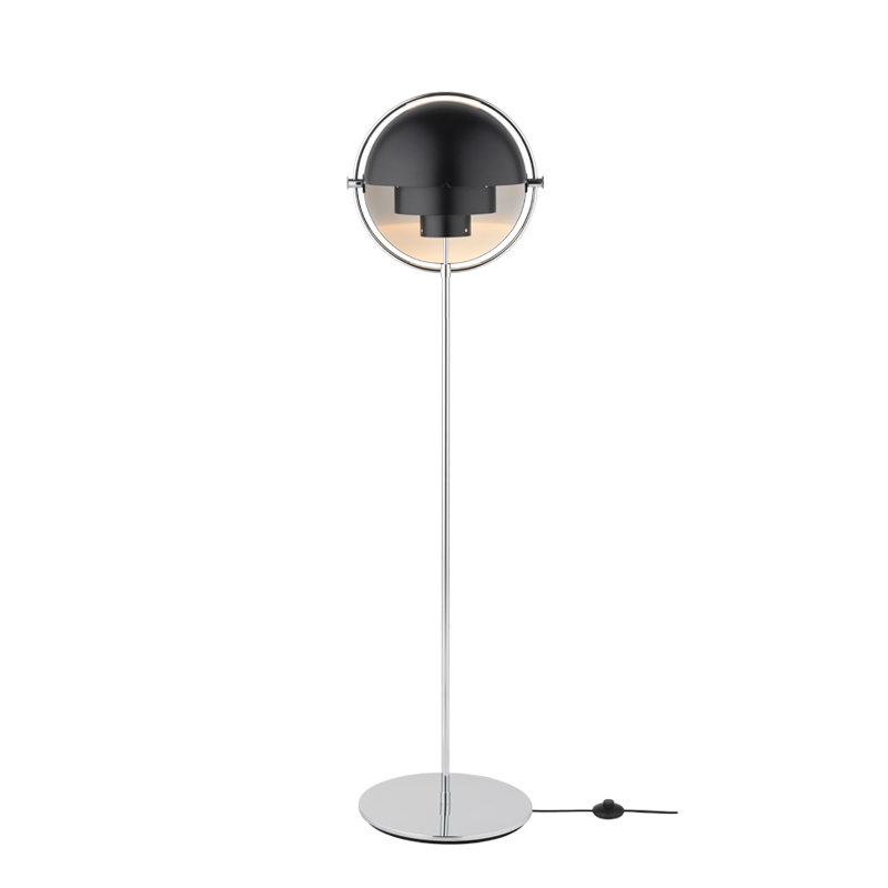 Lampadaire MULTI-LITE Chrome/ noir GUBI