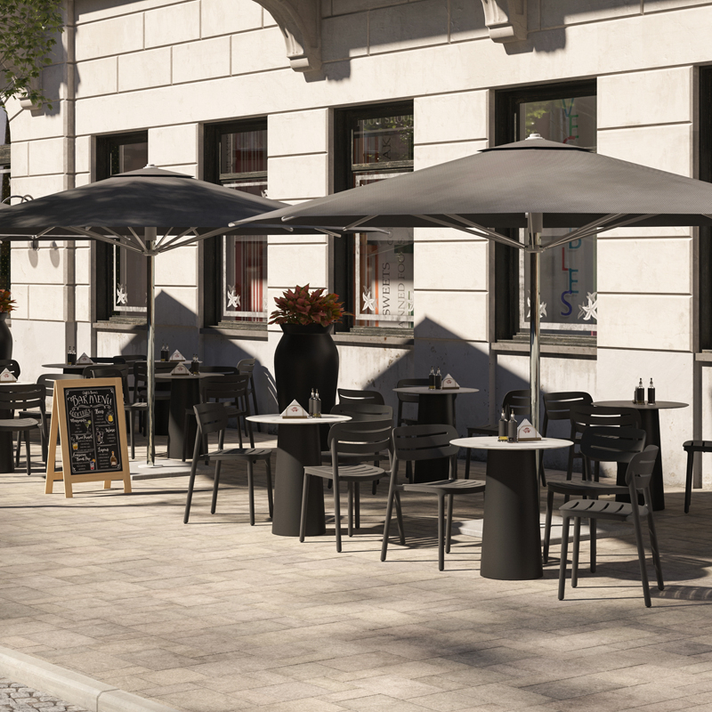 Chaise extérieur CROISETTE Anthracite SERRALUNGA