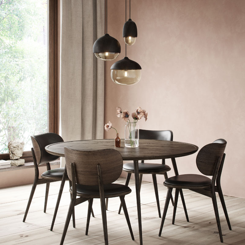 Suspension TERHO Noir/ verre fumé MATER