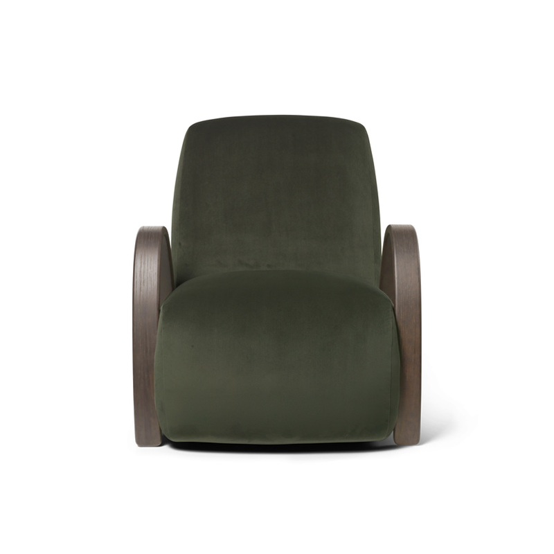 Fauteuil BUUR Rich Velvet vert foncé FERM LIVING