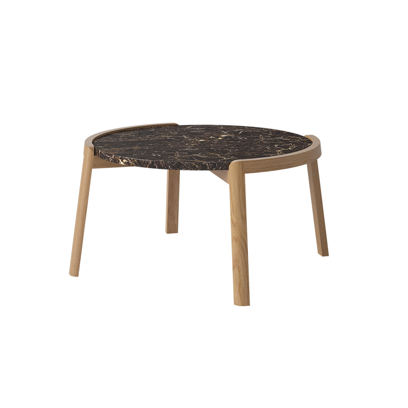 Table basse MIX Ø 65 Marbre brun BOLIA
