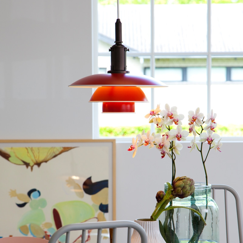 Suspension PH 3 1/2-3 PENDANT Rouge LOUIS POULSEN