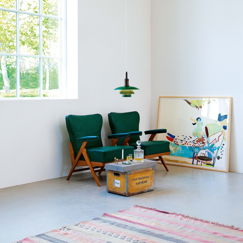 Suspension PH 3 1/2-3 PENDANT Vert LOUIS POULSEN