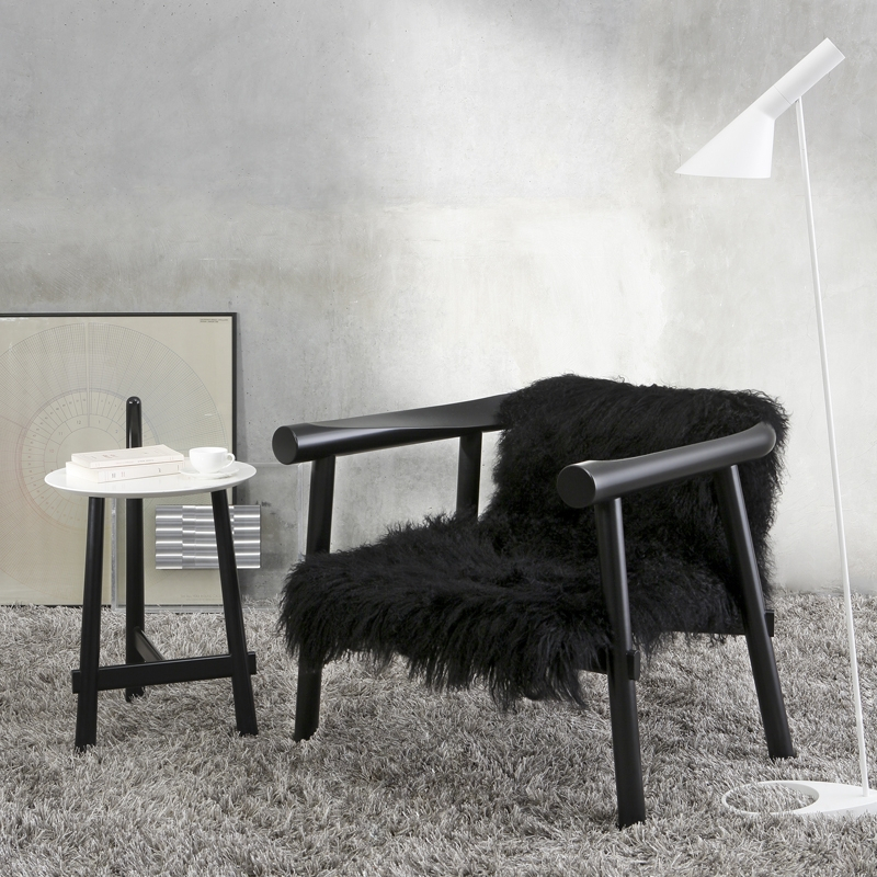 Fauteuil ALTAY peau de chèvre Noir COEDITION