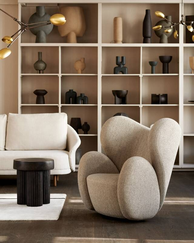 Table d'appoint guéridon GEAR Tall Terre NORR11