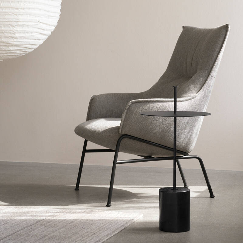 Table d'appoint guéridon CALIBRE HIGH avec poignée Noir WENDELBO