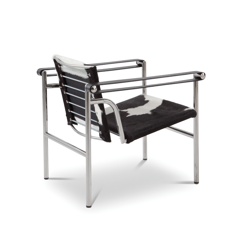 Fauteuil 1 Fauteuil Dossier Basculant Peau Noir/Blanc CASSINA