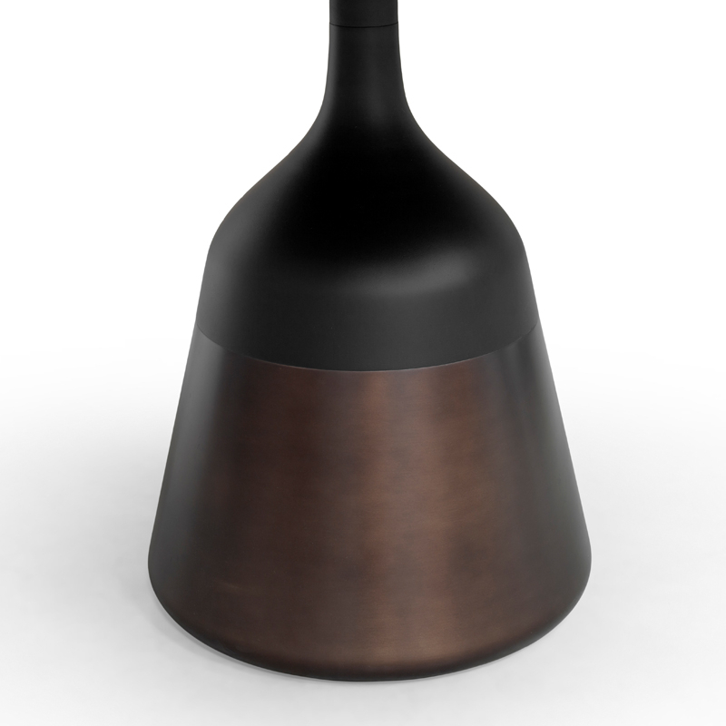 Table COIN Stratifié noir/ noir & laiton bruni WENDELBO