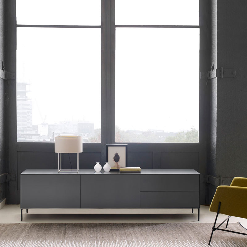 Meuble de rangement LAUKI L 192 x H 49 Graphite TREKU