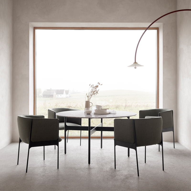 Table FLOEMA Marbre Emperador gris WENDELBO