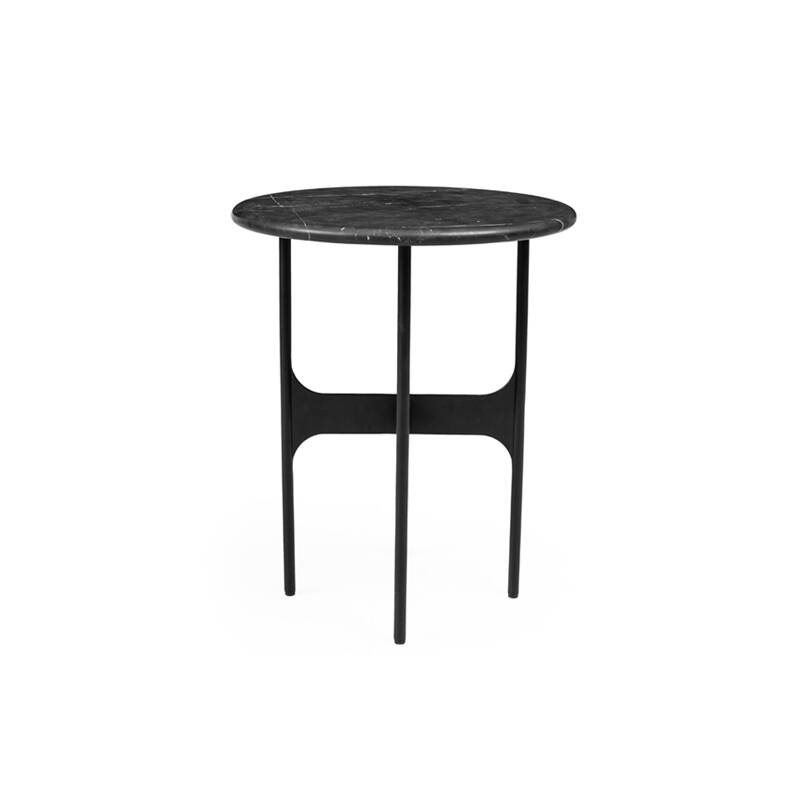 Table d'appoint guéridon FLOEMA Small Marbre Marquina noir WENDELBO