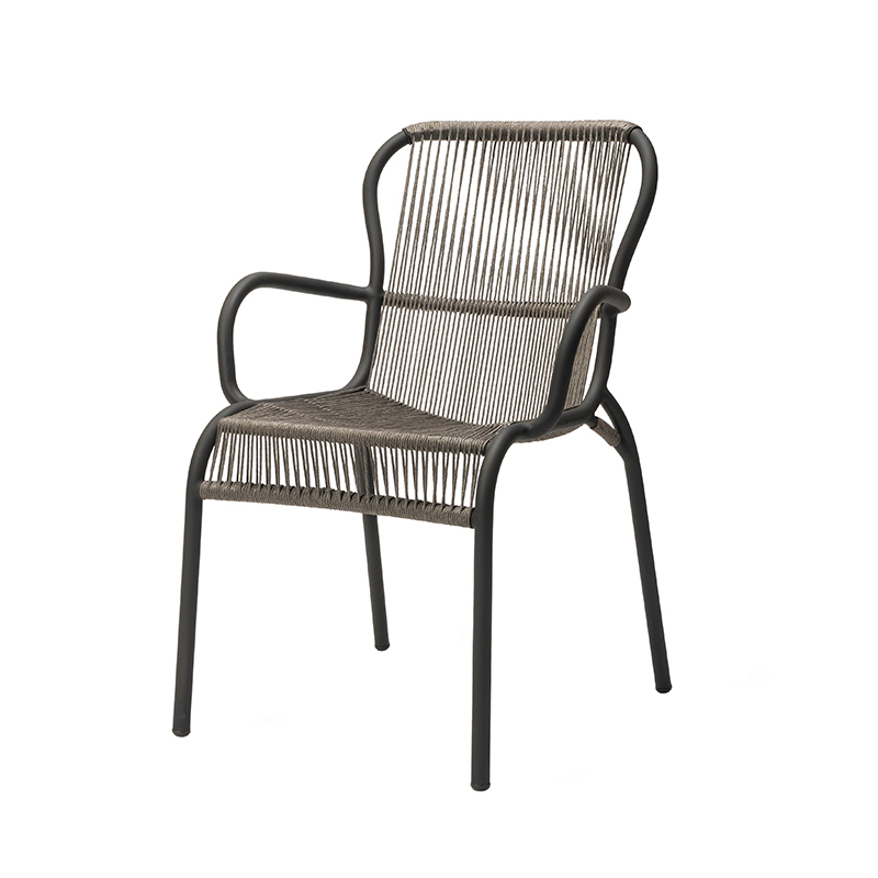 Chaise extérieur Petit fauteuil LOOP Gris fossile VINCENT SHEPPARD