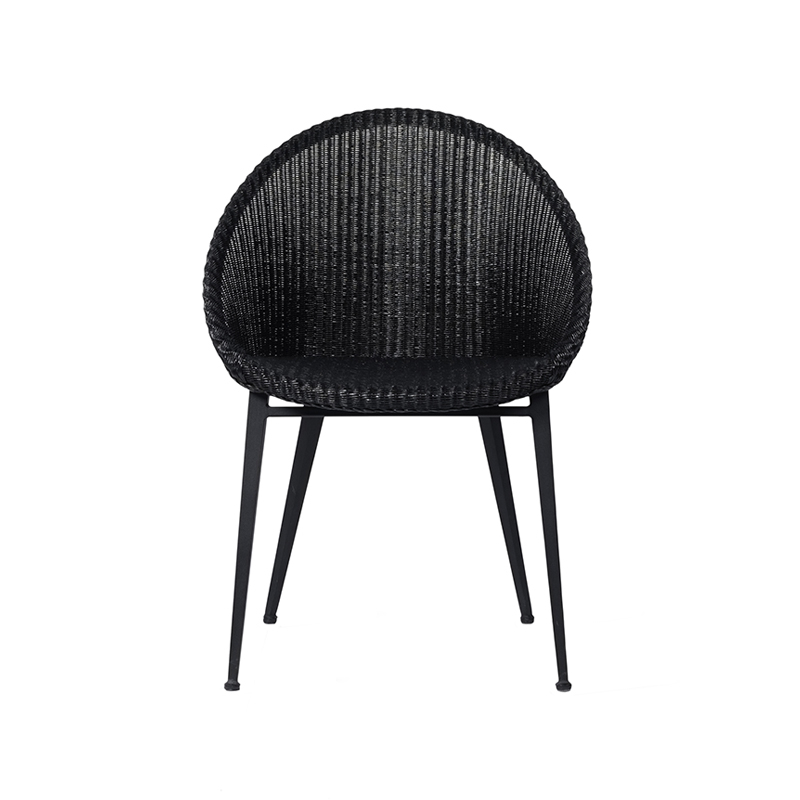 Chaise JACK Base acier Noir VINCENT SHEPPARD