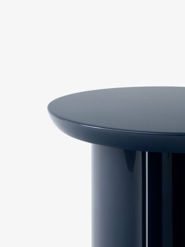 Table d'appoint guéridon TUNG JA3 Bleu acier AND TRADITION