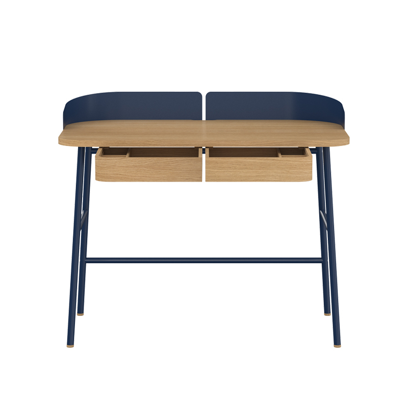 Bureau VICTOR Chêne/ bleu pétrole HARTO