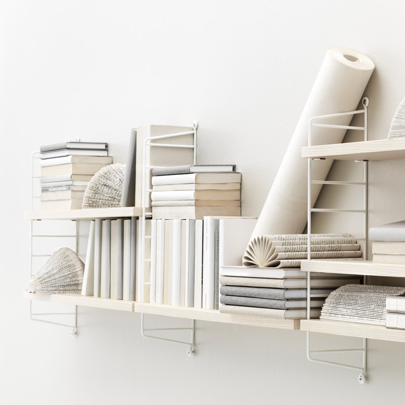 Etagère STRING POCKET Blanc/ frêne STRING FURNITURE