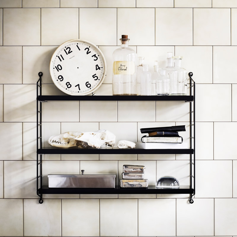 Etagère STRING POCKET Noir STRING FURNITURE