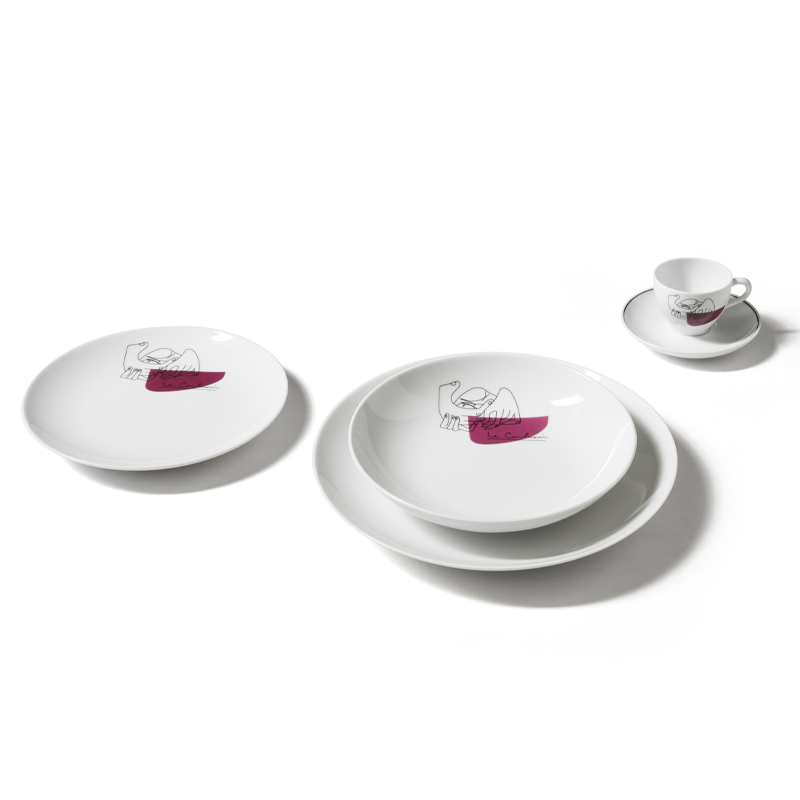 Assiette Set de 2 assiettes à dessert PRUNIER Ø 20 Blanc CASSINA