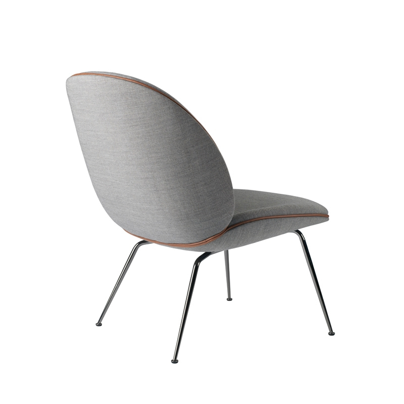 Fauteuil BEETLE LOUNGE Remix gris clair 123/ acier noir GUBI