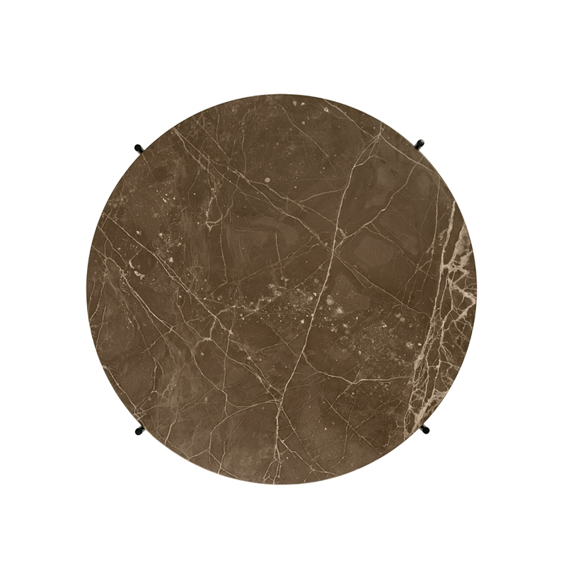 Table basse TS COFFEE Ø 80 Marbre Emperador marron GUBI