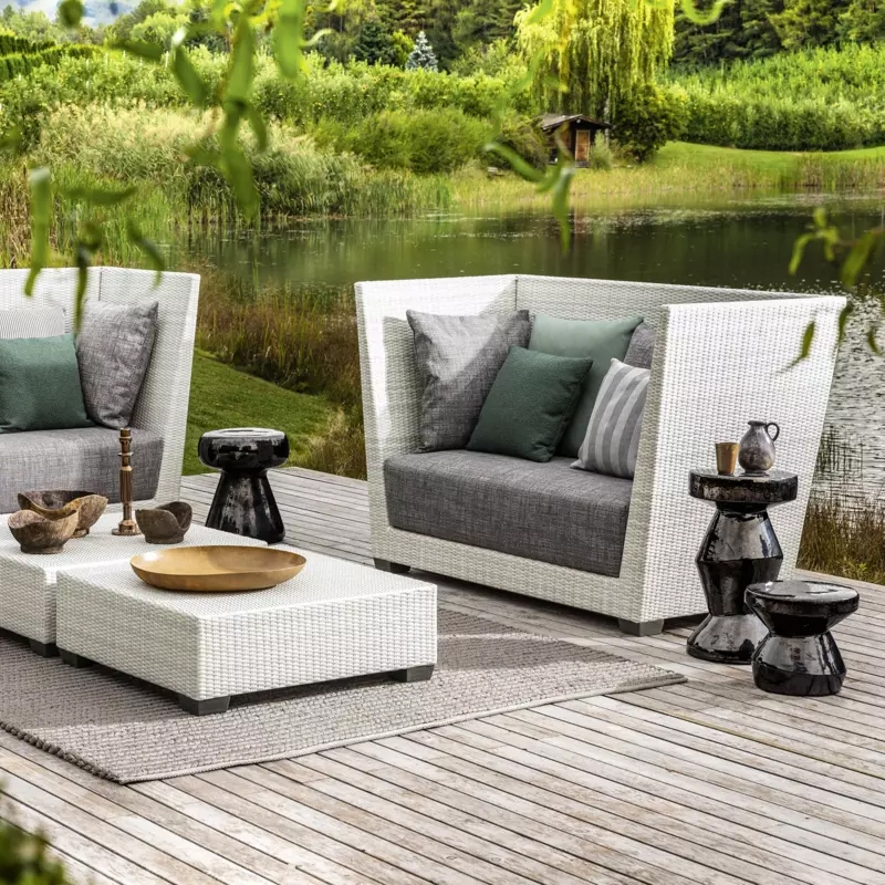 Table basse extérieur Guéridon INOUT 48 Gris anthracite GERVASONI