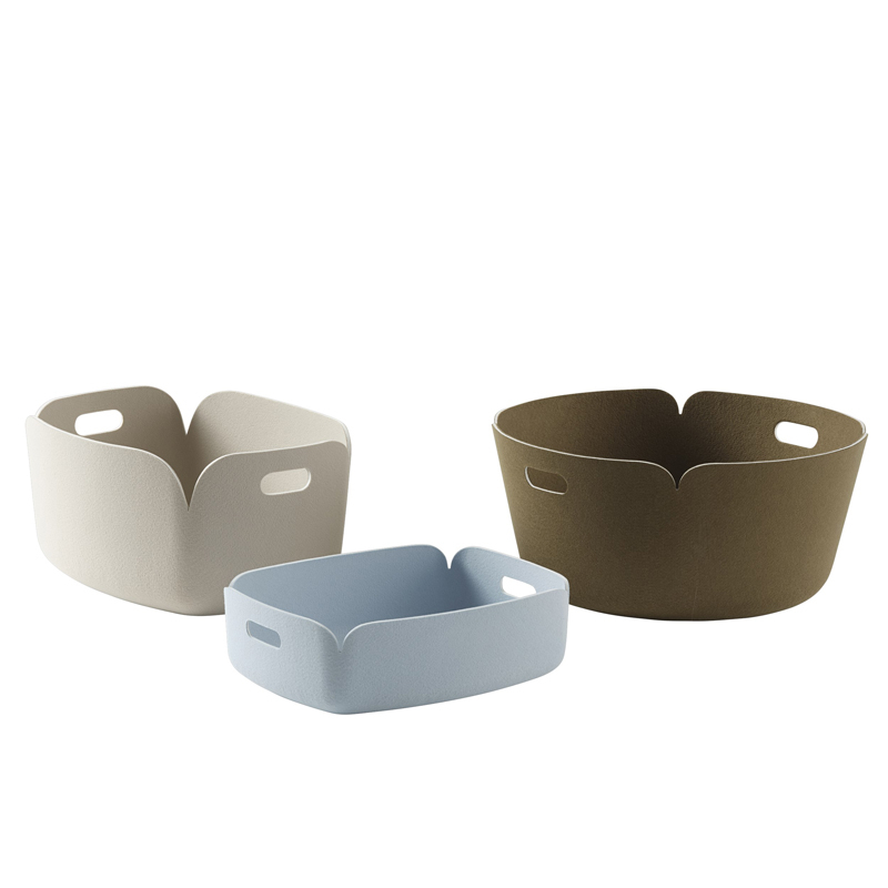 Petit rangement RESTORE ROUND Vert marron MUUTO