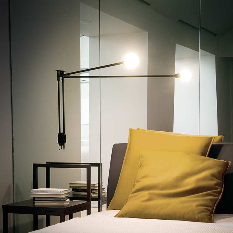 Applique POTENCE PIVOTANTE MINI Gris NEMO LIGHTING