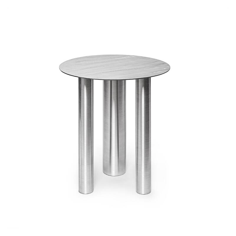 Table d'appoint guéridon BRANDT CS1 HIGH Inox NOOM HOME