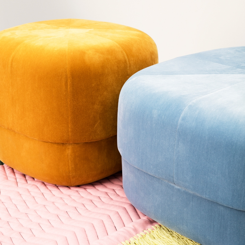 Pouf CIRCUS Small Velours beige Normann Copenhagen