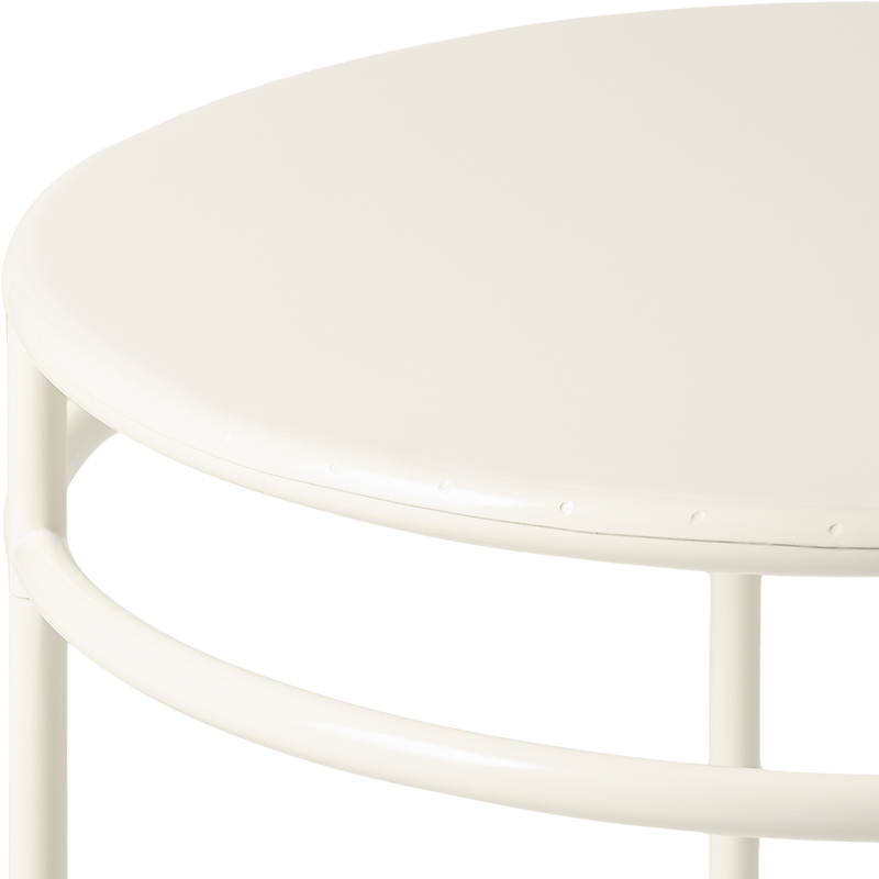 Table T37 Ø120  Blanc perlé TOLIX