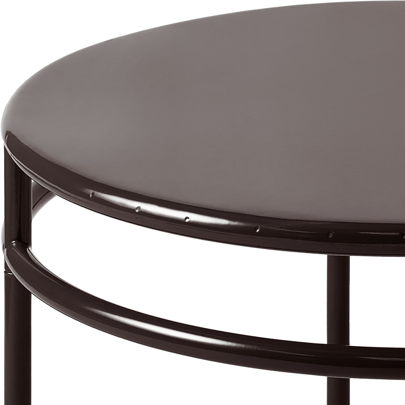 Table basse T37 Ø80 Brun noir TOLIX