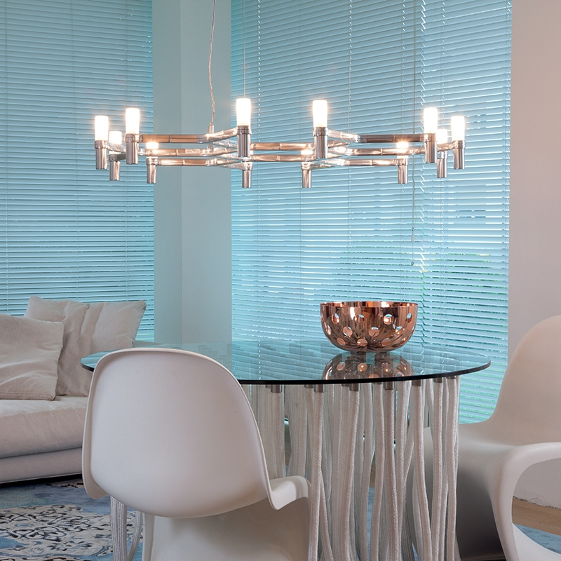 Suspension CROWN PLANA MINOR Aluminium poli NEMO LIGHTING