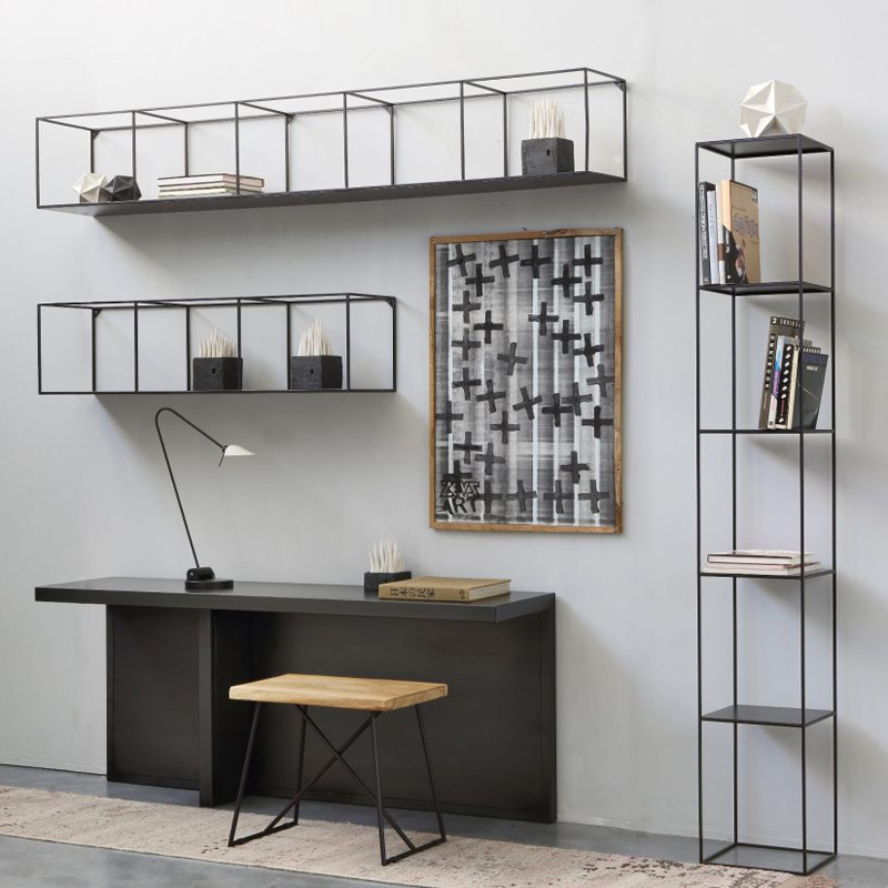 Etagère SLIM IRONY COLUMN Noir cuivré sablé ZEUS