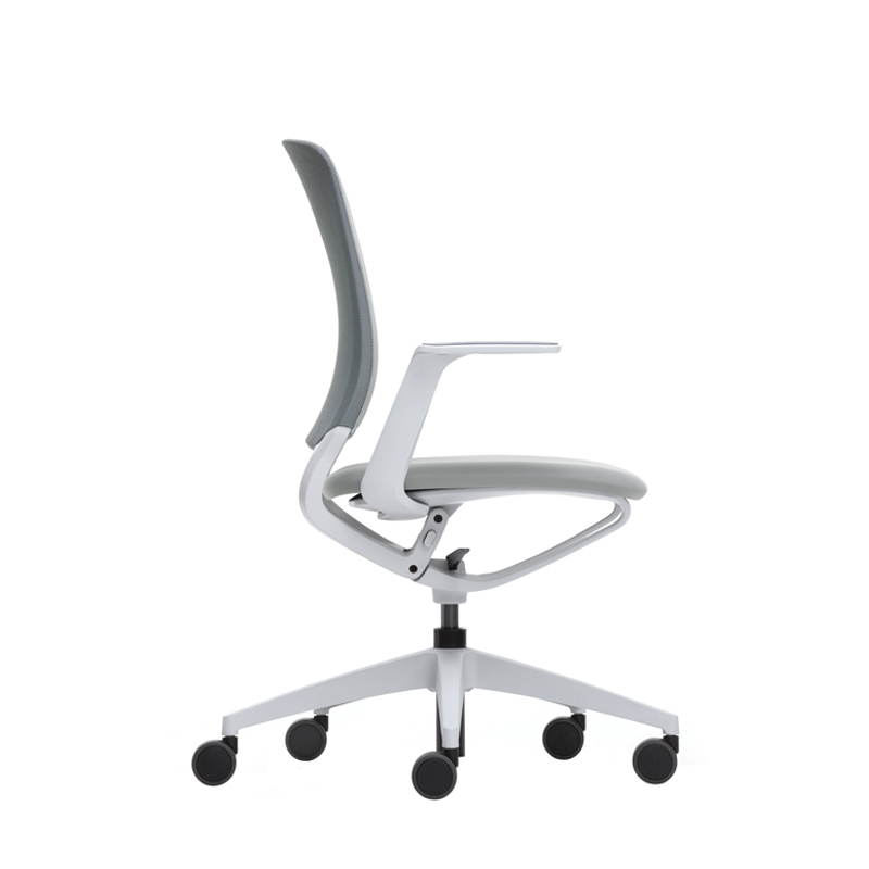 Fauteuil de bureau SE:MOTION assise et dossier rembourrés Gris clair 60011/ structure gris clair SILVERA PRO