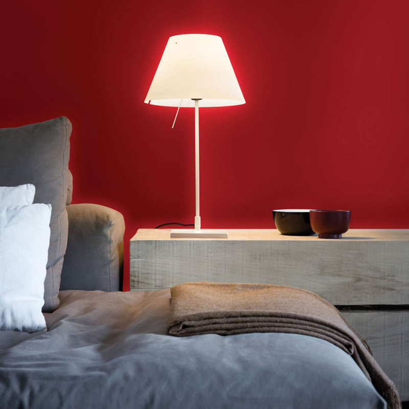 Lampe à poser COSTANZINA Blanc/ aluminium LUCEPLAN