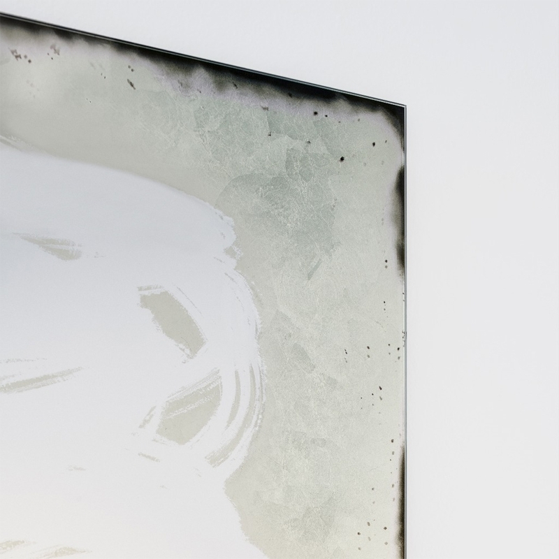 Miroir Miroir SCRIBBLE 60x60 Argent GLAS ITALIA