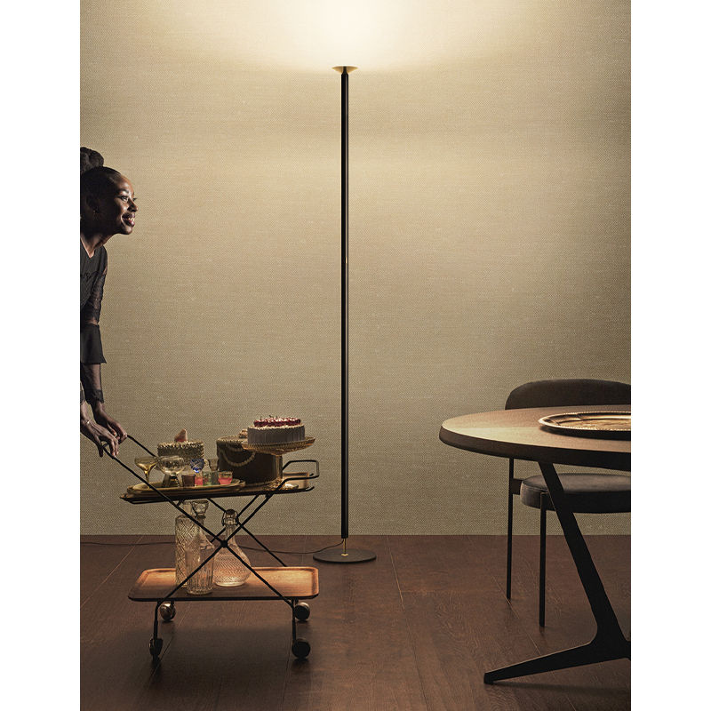 Lampadaire LUNA Noir/ or STILNOVO