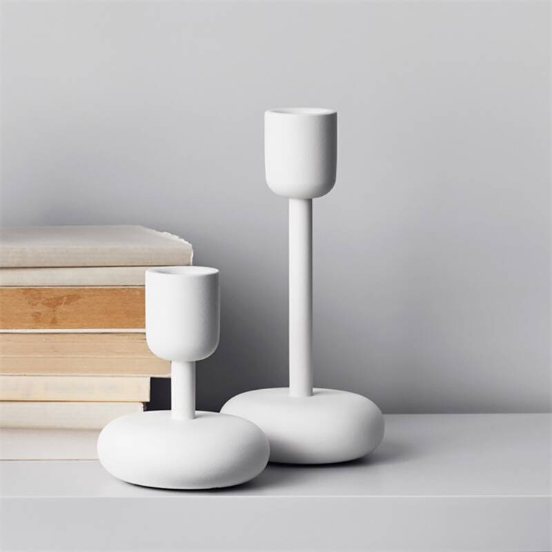 Photophore, bougeoir et bougie Bougeoir NAPPULA H 10 Blanc IITTALA