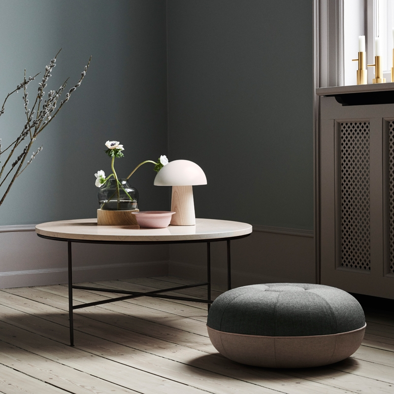 Pouf CECILIE MANZ Ø 50 Gris foncé FRITZ HANSEN